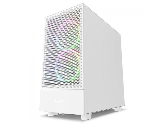 imagem de Gabinete Gamer Nzxt H5 Flow Branco Lateral de Vidro Mini-Itx/Micro-Atx/Atx - Cc-H51fw-01