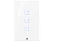 imagem de Interruptor Touch Inteligente 3 Botoes Wi-Fi 10a + Rf com Placa 4x2 Weg Home Branco.