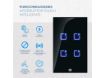 imagem de Interruptor Touch Inteligente 4 Botoes Wi-Fi 10a + Rf com Placa 4x2 Weg Home Preto.