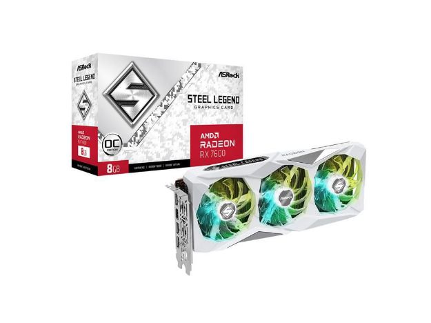 imagem de Placa de Video Asrock Radeon Rx 7600 Steel Legend Oc 8gb Gddr6 128 Bits - Rx7600 Sl 8go