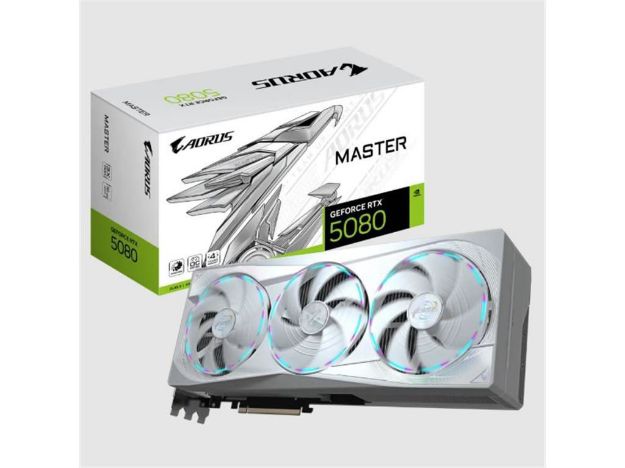 imagem de Placa de Video Gigabyte Geforce Rtx 5080 Aorus Master Ice 16gb Gddr7 256 Bits - Gv-N5080aorusm Ice-16gd