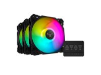 imagem de Kit com 3 Cooler P/ Gabinete Asus Tuf Gaming Tf120 120mm Argb Preto - 90da0030-B00030