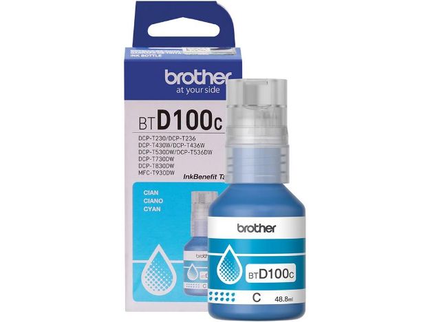 imagem de Garrafa de Tinta Brother Ciano - Btd100c