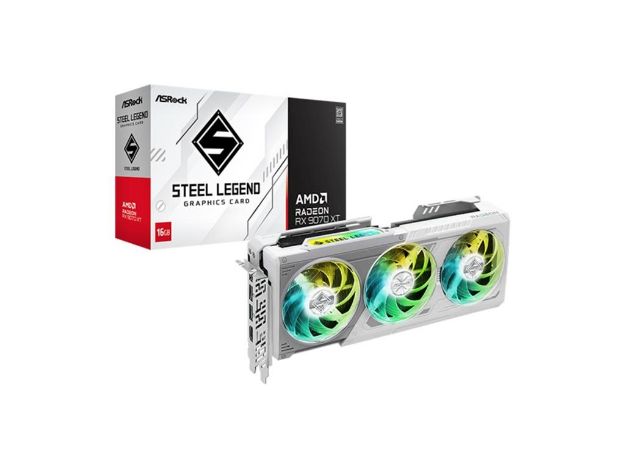 imagem de Placa de Video Asrock Radeon Rx 9070 Xt Steel Legend 16gb Rx 9070 Xt Steel Legend 16gb Gddr6 256bits - Rx9070xt Sl 16g