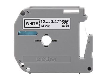 Imagem de Fita Brother 12mm Preto/Branco - M231