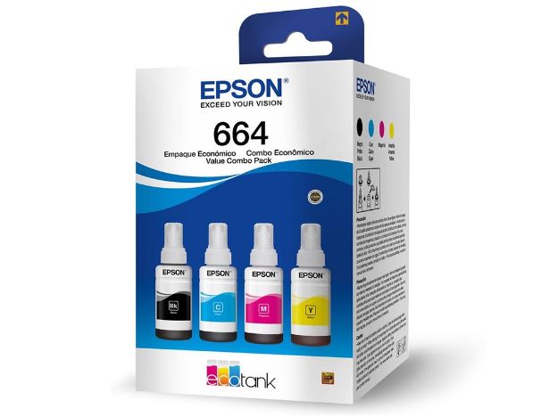 imagem de Kit 4 Garrafas de Tintas Epson 70ml - T664520-4p