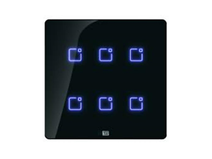 imagem de Interruptor Touch Inteligente 6 Botoes Wi-Fi 10a + Rf com Placa 4x4 Weg Home Preto.