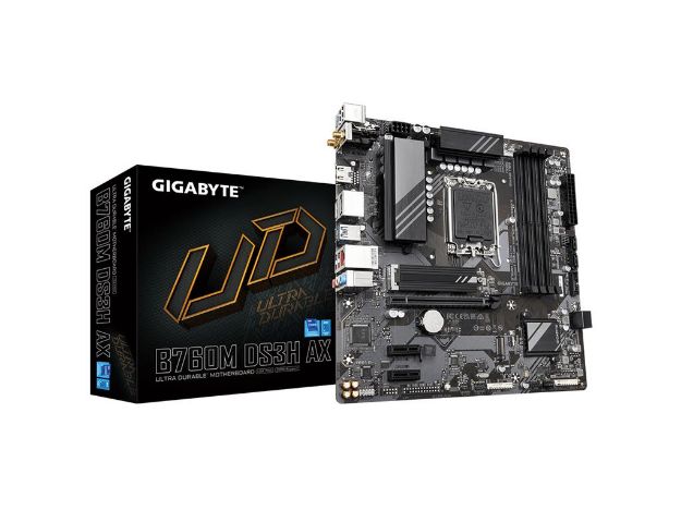 imagem de Placa Mae Gigabyte Intel (Lga1700) Ddr5 Micro Atx - B760m Ds3h Ax 1.2