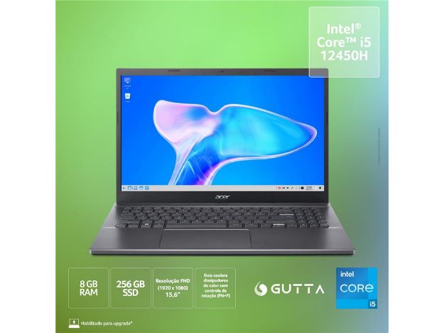 imagem de Notebook Acer A515-57-51w5 Aspire 5 Intel I5 12450h Linux 8gb 256gb Ssd 15,6" - Nx.Knfal.006