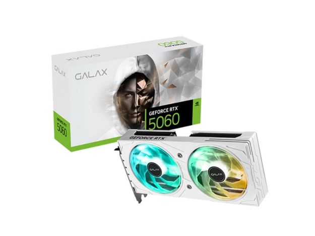 imagem de Placa de Video Galax Geforce Rtx 5060 Ex White 8gb Gddr7 128 Bits - 56nsn8mddbbs