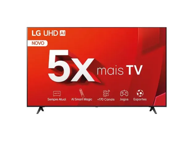 imagem de Smart Tv Lg 55" Led 4k, Hdmi, Usb, Wi-Fi, Bluetooth, Thinq Ai, Alexa, Apple Airplay - 55ut801c0sa.Bwz