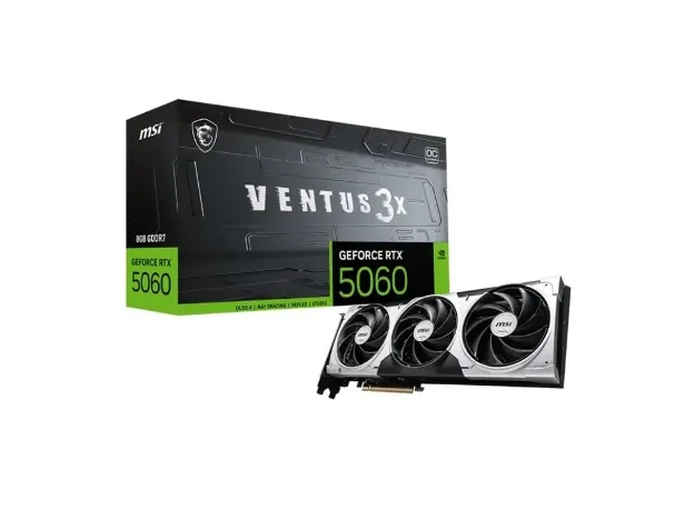 imagem de Placa de Video Msi Geforce Rtx 5060 8g Ventus 3x Oc 8gb Gddr7 128 Bits - 912-V537-035