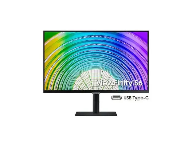 imagem de Monitor Samsung 27" S6 Led/Ips Qhd 75hz 5ms Hdmi Displayport Usb-C Vesa Ajuste Altura e Rotacao (Pivot) - Ls27a600uulxzd