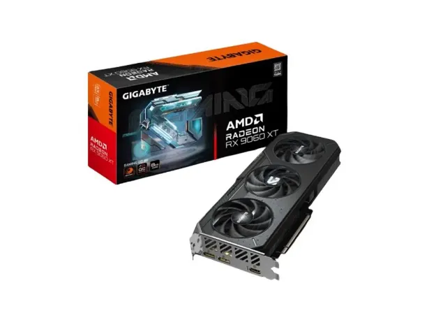 imagem de Placa de Video Gigabyte Radeon Rx 9060 Xt Gaming Oc 8gb Gddr6 128 Bits - Gv-R9060xtgaming Oc-8gd