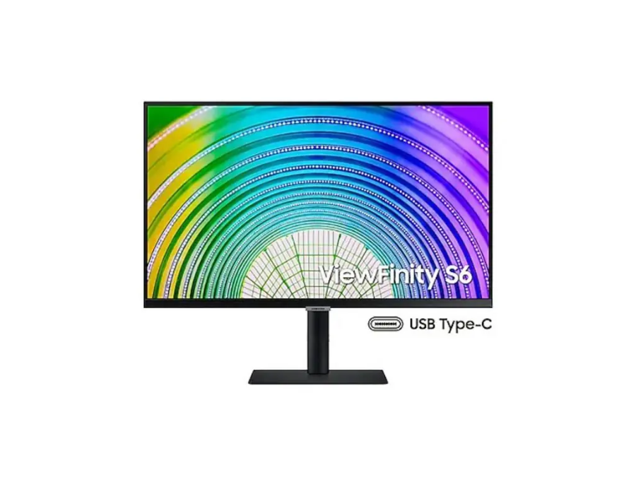imagem de Monitor Samsung 27" S6 Led/Ips Qhd 75hz 5ms Hdmi Displayport Usb-C Vesa Ajuste Altura e Rotacao (Pivot) - Ls27a600uulxzd