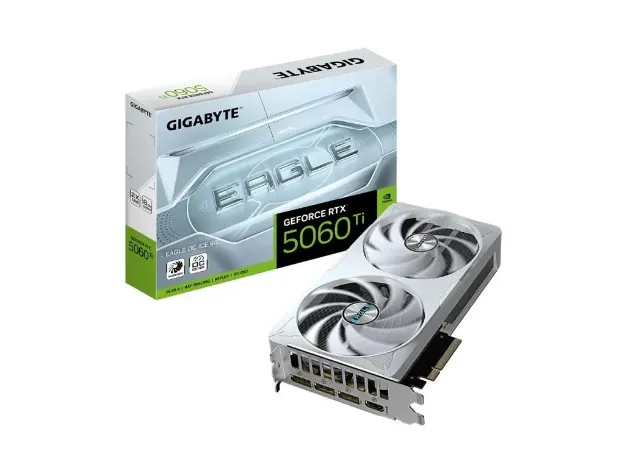 imagem de Placa de Video Gigabyte Geforce Rtx 5060 Ti Eagle Oc Ice 8gb Gddr7 128 Bits - Gv-N506teagleoc Ice-8gd