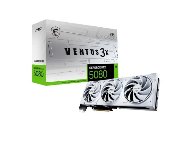 imagem de Placa de Video Msi Geforce Rtx 5080 Ventus 3x Oc White 16gb Gddr7 256 Bits - 912-V531-202