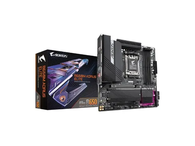 imagem de Placa Mae Gigabyte Amd (Am5) Ddr5 Micro Atx - B650m Aorus Elite 1.3
