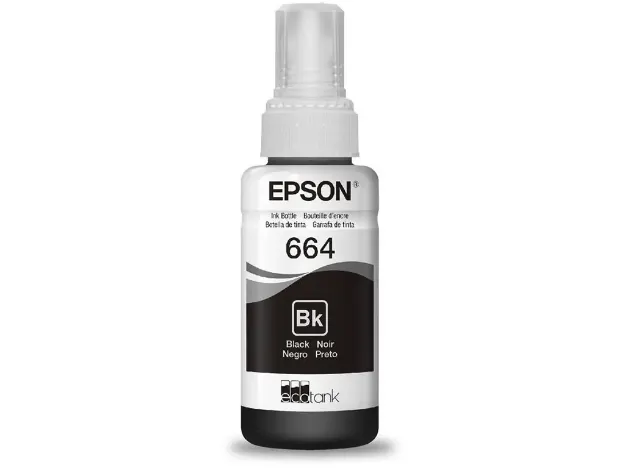 imagem de Garrafa de Tinta Epson 664 Preto 70ml -T664120-Al