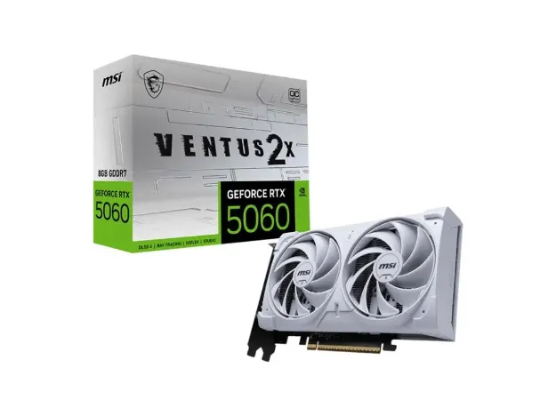 imagem de Placa de Video Msi Geforce Rtx 5060 Ventus 2x Oc White 8gb Gddr7 128 Bits - 912-V537-018