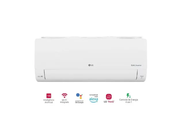 imagem de Ar Condicionado Split Lg Dual Inverter Voice +ai R-32 12.000 Btus Frio 220v - S3-Q12ja31k.Eb2gam1