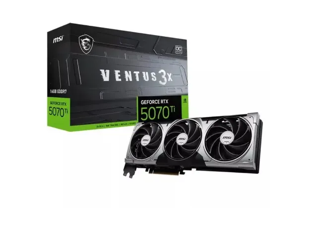 imagem de Placa de Video Msi Geforce Rtx 5070 Ti 16g Ventus 3x Oc 16gb Gddr7 256 Bits - 912-V531-461