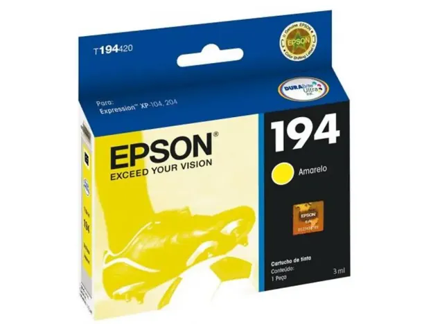 imagem de Cartucho de Tinta Epson 194 Amarelo 3ml - T194420-Br