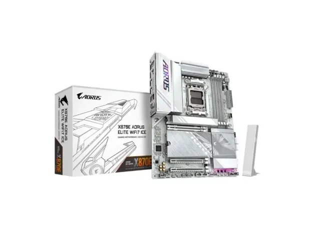 imagem de Placa Mae Gigabyte Amd (Am5) Ddr5 Atx - X870e Aorus Elite Wifi7 Ice