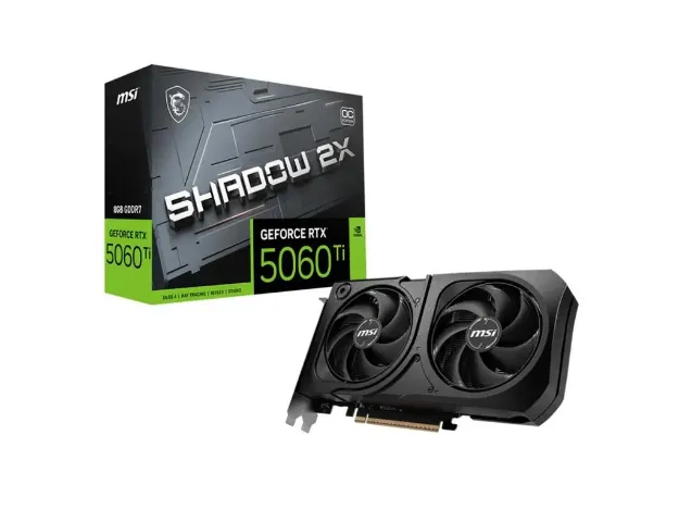 imagem de Placa de Video Msi Geforce Rtx 5060 Ti 8g Shadow 2x Oc Plus 8gb Gddr7 128 Bits - 912-V536-035