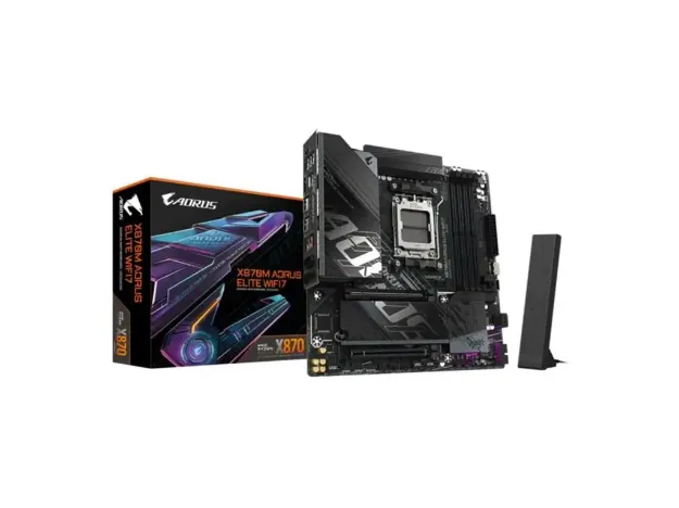 imagem de Placa Mãe Gigabyte Amd (Am5) Ddr5 Micro Atx - X870m A Elite Wifi7