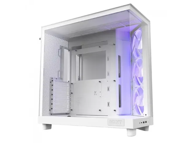 imagem de Gabinete Gamer Nzxt H6 Flow Branco Rgb Lateral de Vidro Atx/Micro-Atx/Mini-Itx - Cc-H61fw-R1