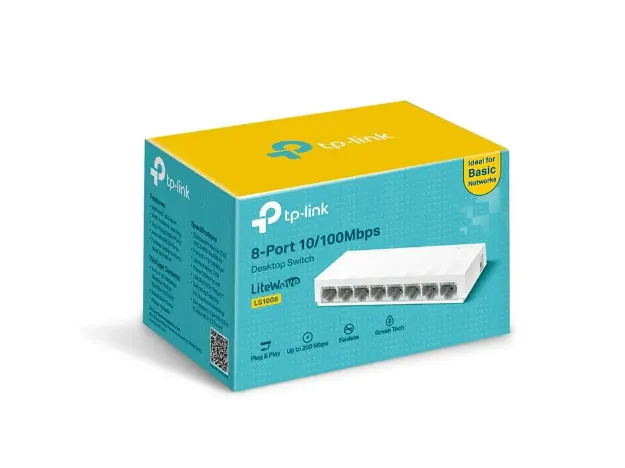 imagem de Switch Tp-Link Ls1008 8 Portas 10/100 Mbps - Tpn0222