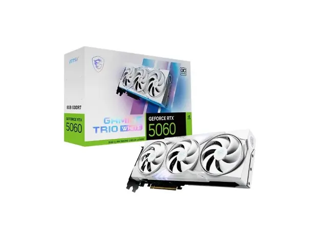 imagem de Placa de Video Msi Geforce Rtx 5060 Gaming Trio Oc White 8gb Gddr7 128 Bits - 912-V537-022