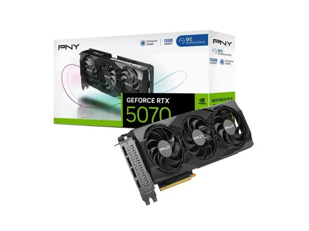 imagem de Placa de Video Pny Geforce Rtx 5070 Oc 12gb Gddr7 192 Bits - Vcg507012tfxpb1-O