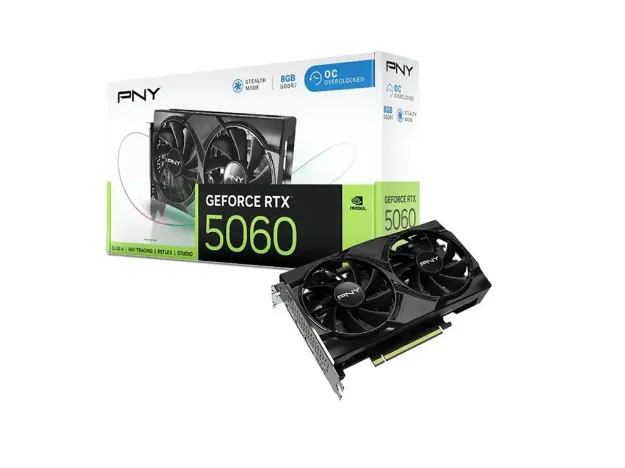 imagem de Placa de Video Pny Geforce Rtx 5060 Oc 8gb Gddr7 128 Bits - Vcg50608dfxpb1-O