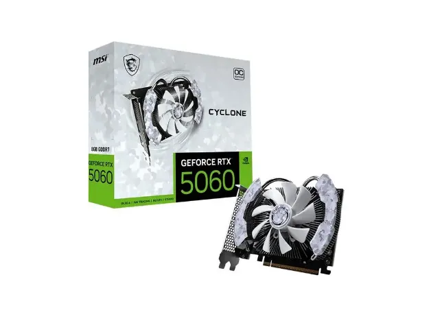 imagem de Placa de Video Msi Geforce Rtx 5060 Cyclone Oc 8gb Gddr7 128 Bits - 912-V812-205