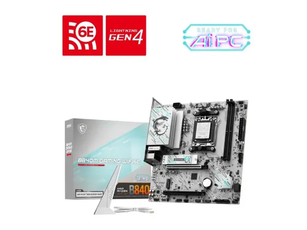 imagem de Placa Mae Msi Amd (Am5) Ddr5 Micro Atx - B840m Gaming Wifi6e