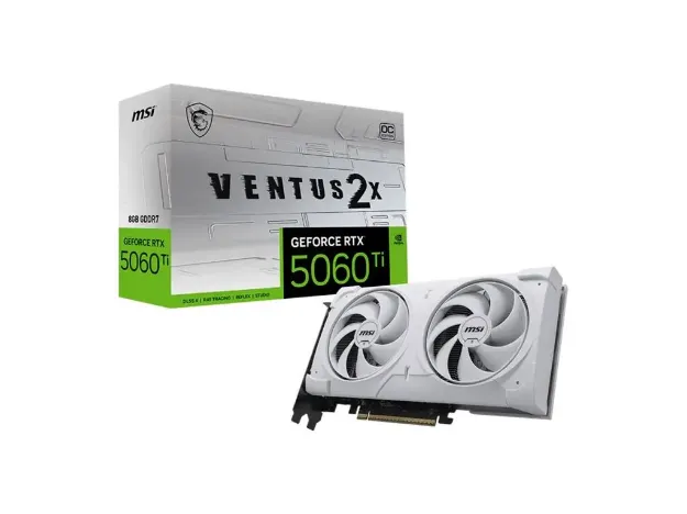 imagem de Placa de Video Msi Geforce Rtx 5060 Ti Ventus 2x Oc White Plus 8gb Gddr7 128 Bits - 912-V536-025