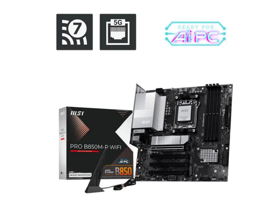 imagem de Placa Mae Msi Amd (Am5) Ddr5 Micro Atx - Pro B850m-P Wifi