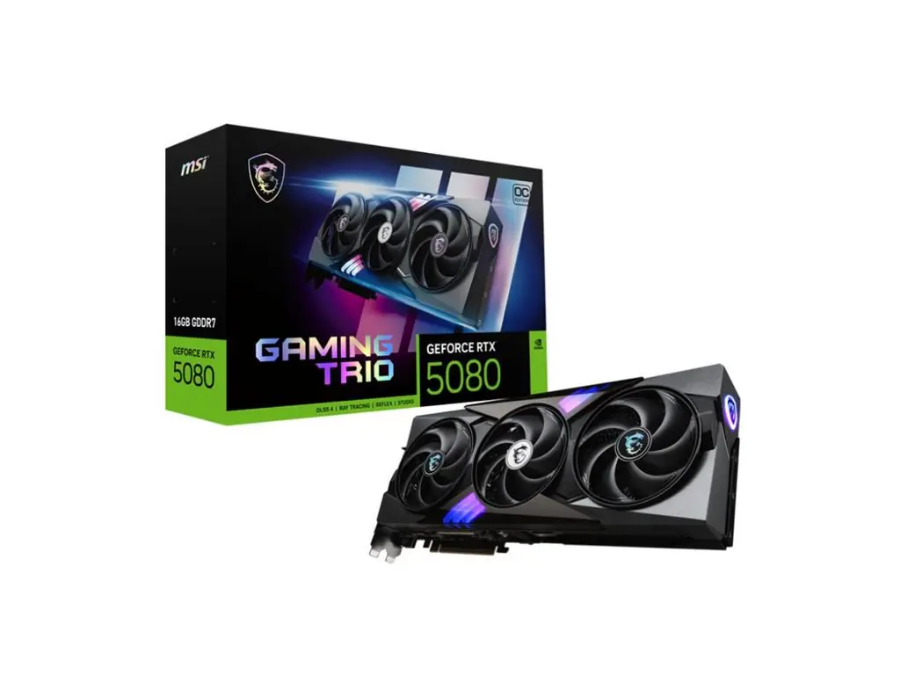 imagem de Placa de Video Msi Geforce Rtx 5080 Gaming Trio Oc 16gb Gddr7 256 Bits - 912-V531-406