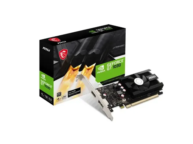 imagem de Placa de Video Msi Geforce Gt 1030 4gd4 Lp Oc 4gb Ddr4 64 Bits - 912-V812-001