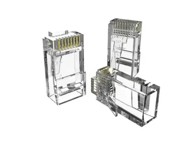 imagem de Conector Rj45 Macho de Passagem Cat.6 para Cabo Solido (Pct 10 Plugs) - Sohoplus