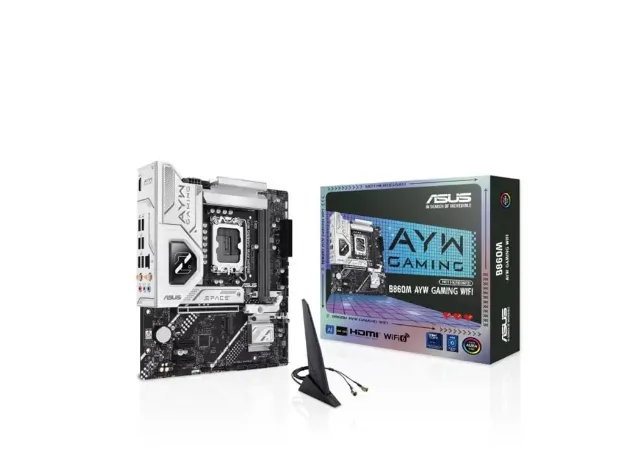 imagem de Placa Mae Asus Intel (Lga1851) Ddr5 Micro Atx - B860m Ayw Gaming Wifi