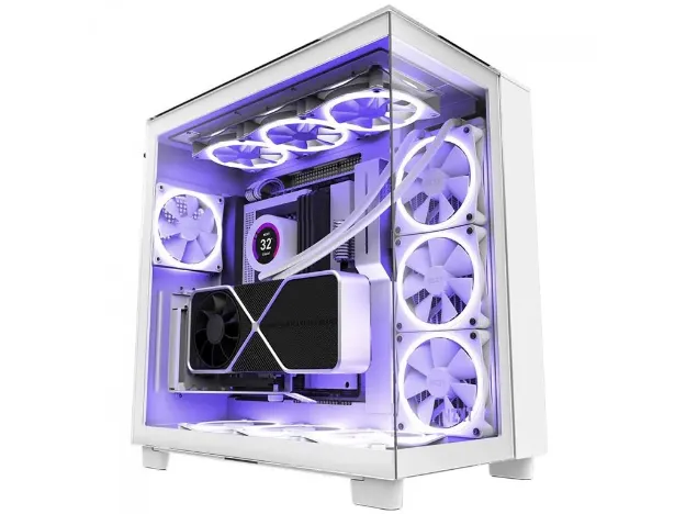imagem de Gabinete Gamer Nzxt H9 Elite Branco Rgb Lateral de Vidro Mini-Itx/Micro-Atx/Atx - Cm-H91ew-01