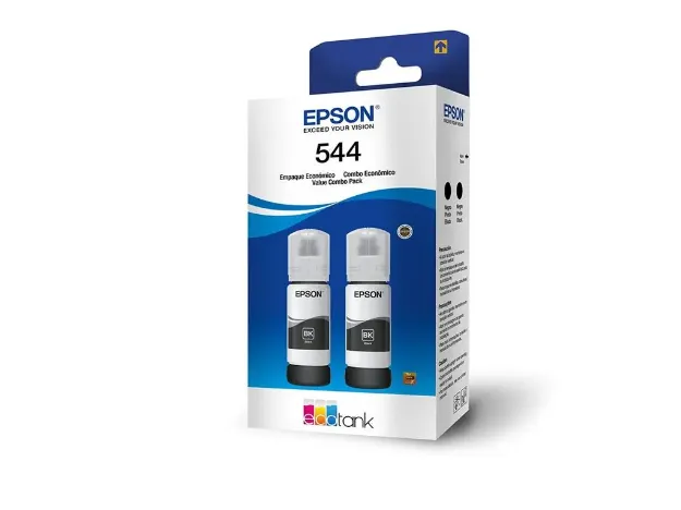 imagem de Kit 2 Garrafas de Tintas Epson 544 Preto 70ml -T544120-2p