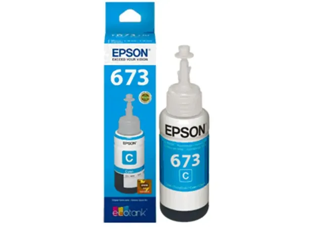 imagem de Garrafa de Tinta Epson 673 Ciano 70ml - T673220-Al
