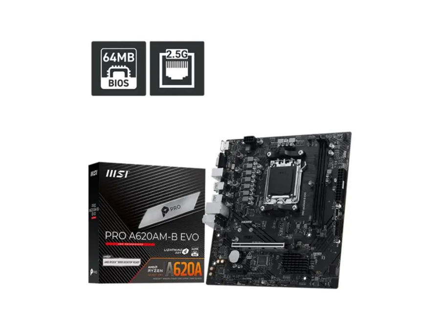 imagem de Placa Mae Msi Amd (Am5) Ddr5 Micro Atx- Pro A620am-B Evo