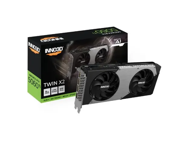 imagem de Placa de Video Inno3d Geforce Rtx 5060 Ti Twin X2 8gb Gddr7 128 Bits - N506t2-08d7-193075n