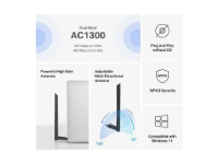imagem de Adaptador Usb Wireless Dual Band Ac1300 de Alto Alcance - Mcs0053
