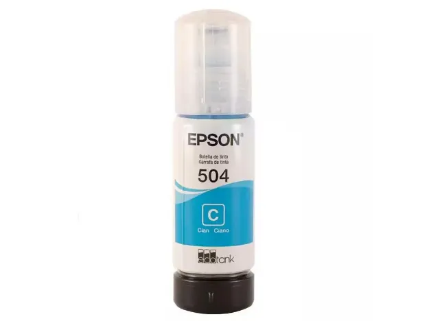 imagem de Garrafa de Tinta Epson 504 Ciano 70ml - T504222-Br